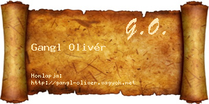 Gangl Olivér névjegykártya