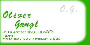 oliver gangl business card